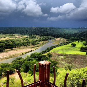 “Brazos Porch View” (FRAMED in Black Floater frame)